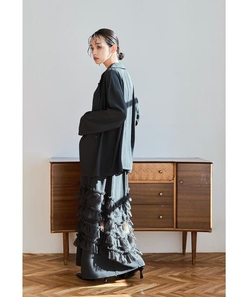 美品 niana ニアナ トランスペアレントヘムセットアップドレス М 結婚式