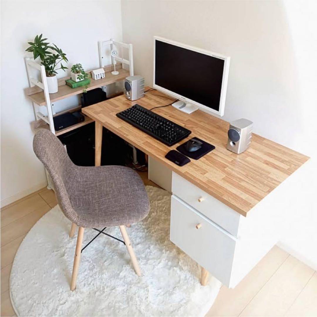【送料込】パソコンデスク 作業机 テーブル 学習机 家具 木製家具