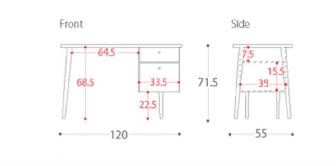 【送料込】パソコンデスク 作業机 テーブル 学習机 家具 木製家具