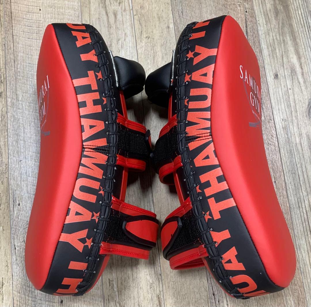 SAMURAI GYM キックミット 新品 レッド/ブラック