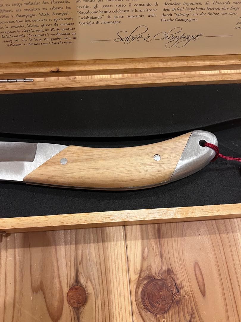 プルテックス シャンパンサーベル 木製ケース付き
