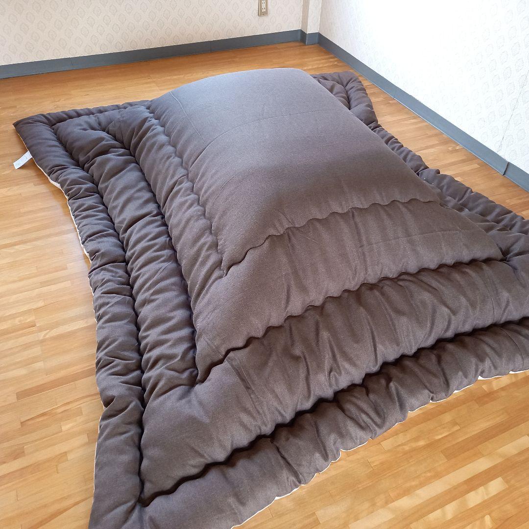 超撥水加工 厚手 生地 こたつ布団 大判長方形 ブラウン 清潔 安心 日本製BR