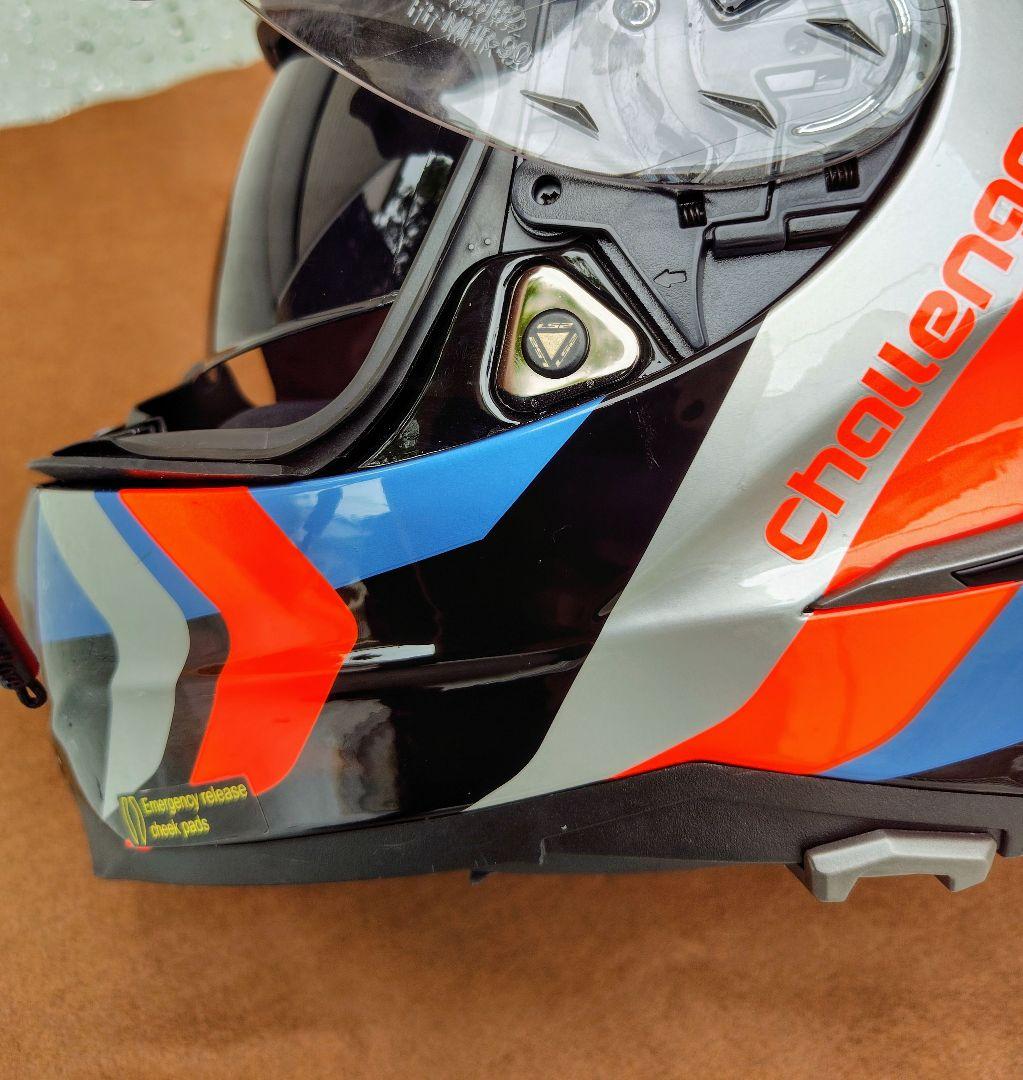 LS2 フルフェイスヘルメット challengerF 青/オレンジ/黒