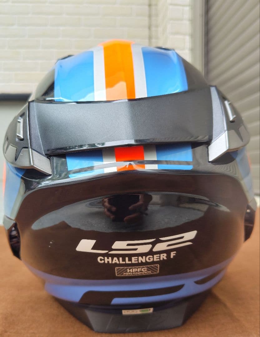 LS2 フルフェイスヘルメット challengerF 青/オレンジ/黒