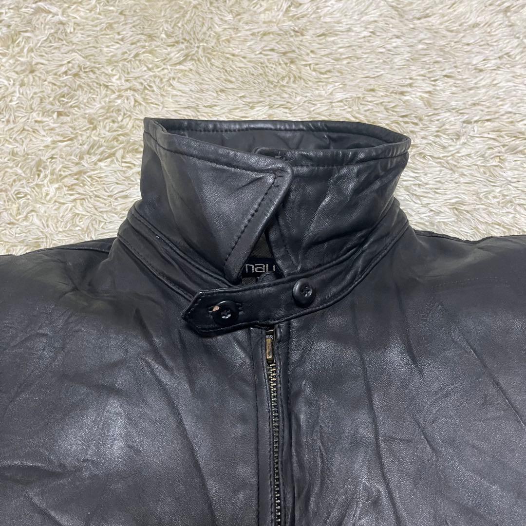 Nautica 名作 レザージャケット 90s　46　大きいサイズ　ノーティカ