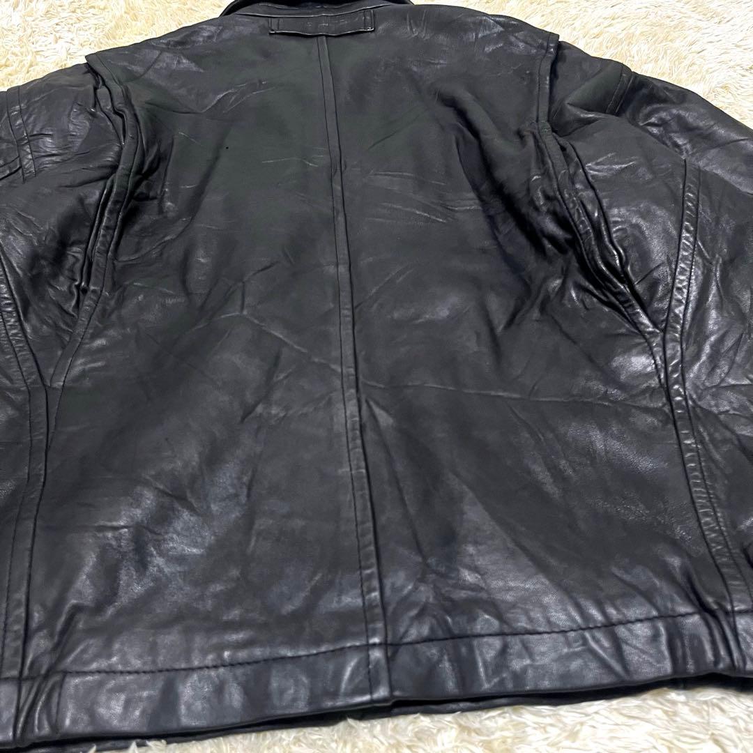 Nautica 名作 レザージャケット 90s　46　大きいサイズ　ノーティカ