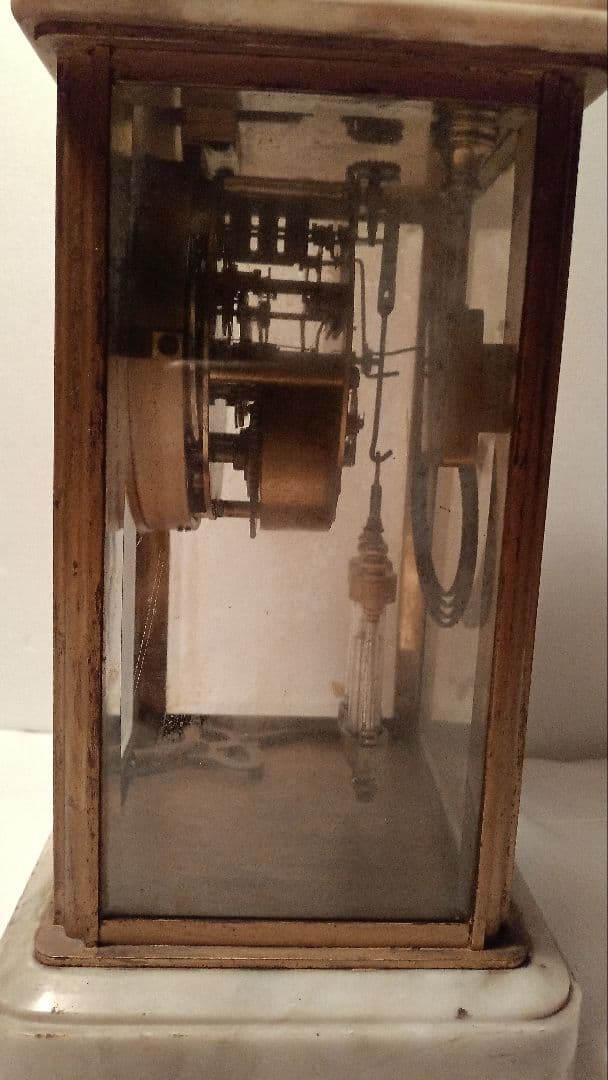 アンティーク ネジ巻式　振り子 置き時計