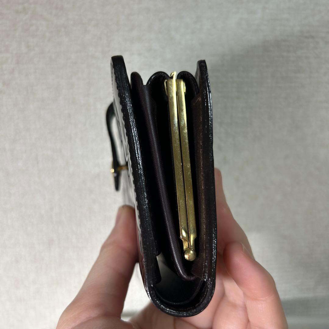 美品ヴィトン ヴェルニ ポルト フォイユ ヴィエノワ アマラント ガマ口