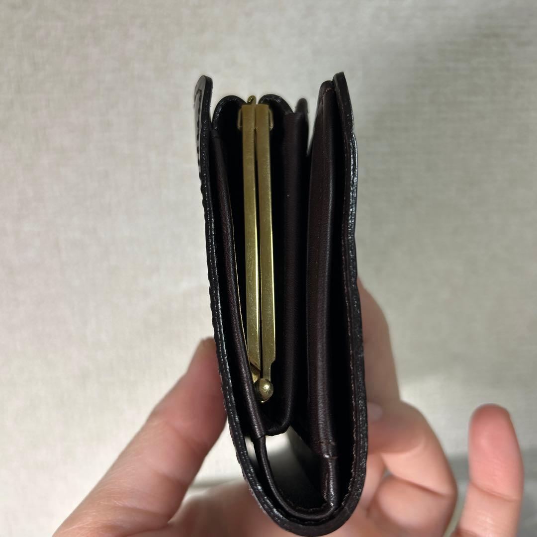 美品ヴィトン ヴェルニ ポルト フォイユ ヴィエノワ アマラント ガマ口