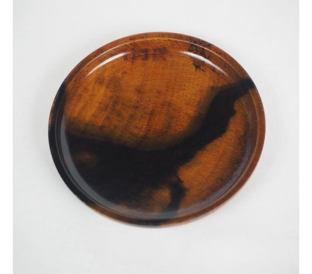 送料無料　極上品　銘木黒柿　鈴虫蒔絵螺鈿香合　秀逸作　茶道具