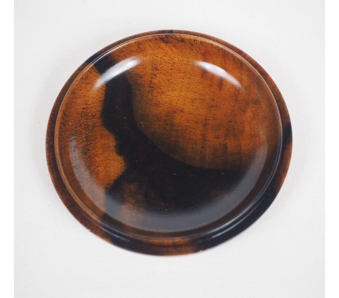 送料無料　極上品　銘木黒柿　鈴虫蒔絵螺鈿香合　秀逸作　茶道具