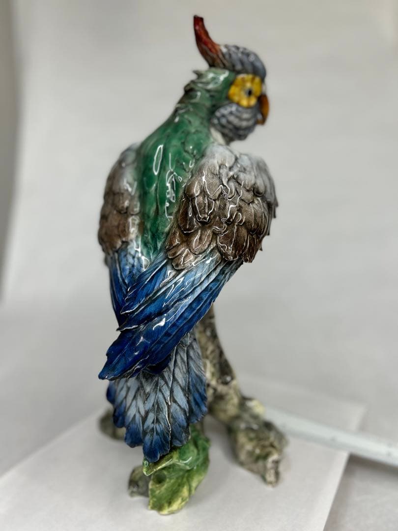 オウム　置き物　イタリア製　オブジェ　コレクション 鳥