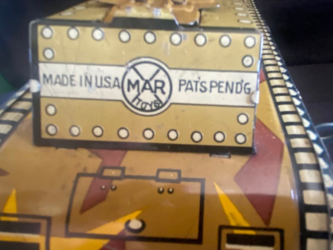 ⭐️ 希少品！ Marx toys 製 ゼンマイ式ブリキ戦車です。