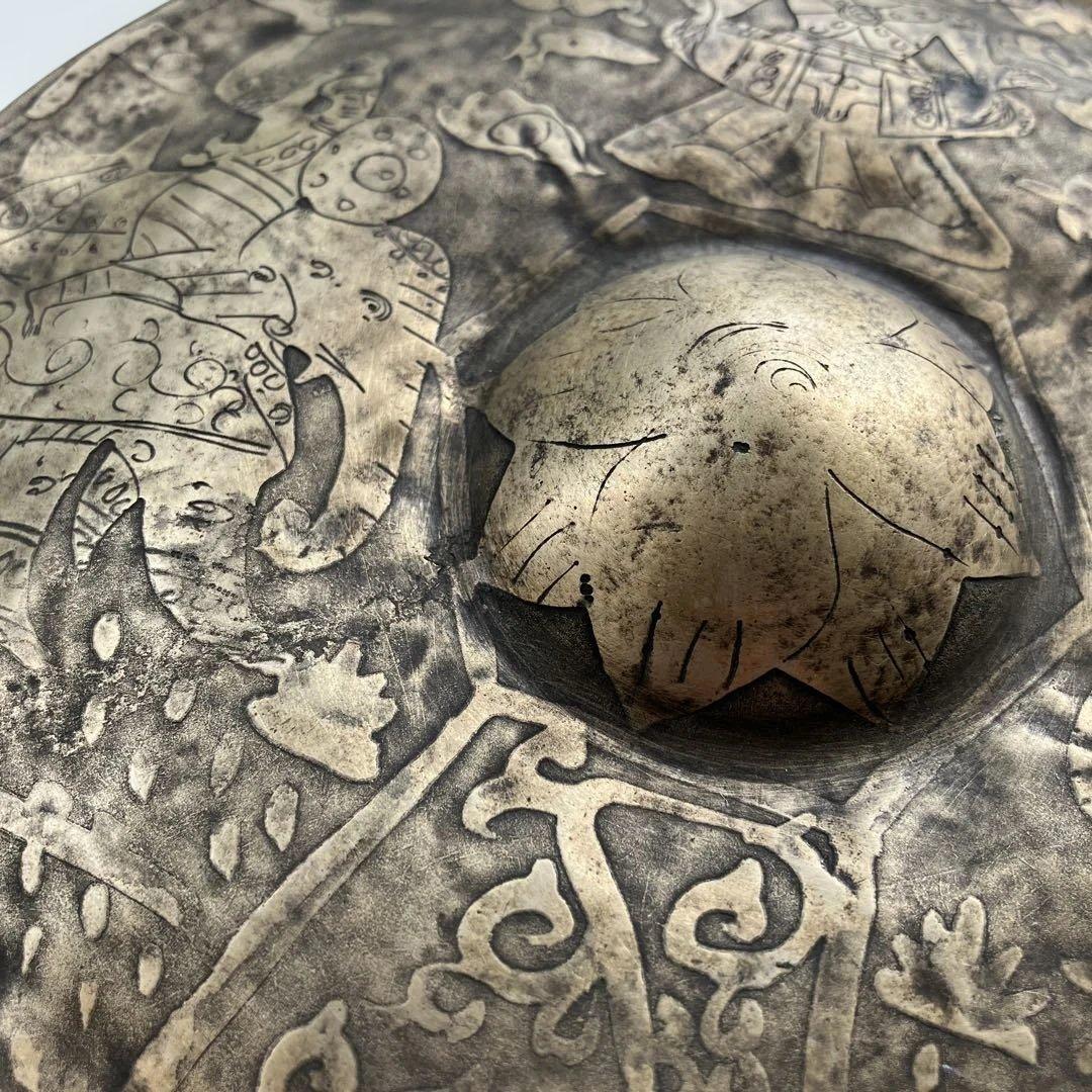 金属製打楽器　中国　チベット　ゴング　ドラ　銅鑼　アンティーク　民族楽器