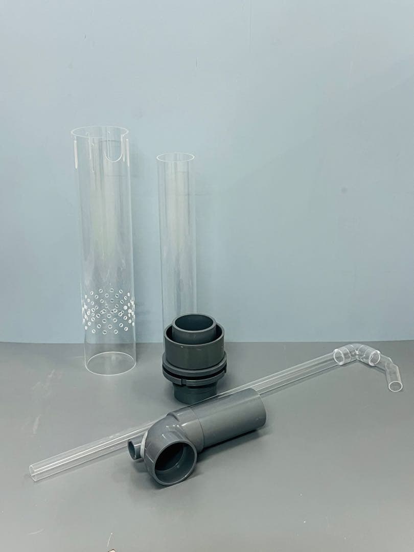 オーバーフロー水槽H450用　三重管セット　40A バルソケ仕様