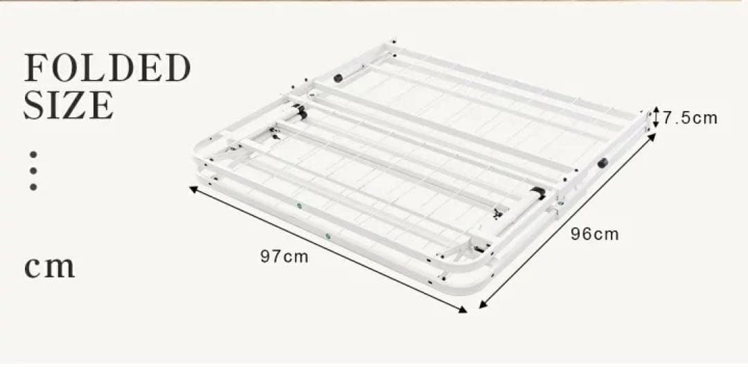 折りたたみベッド シングル ホワイト