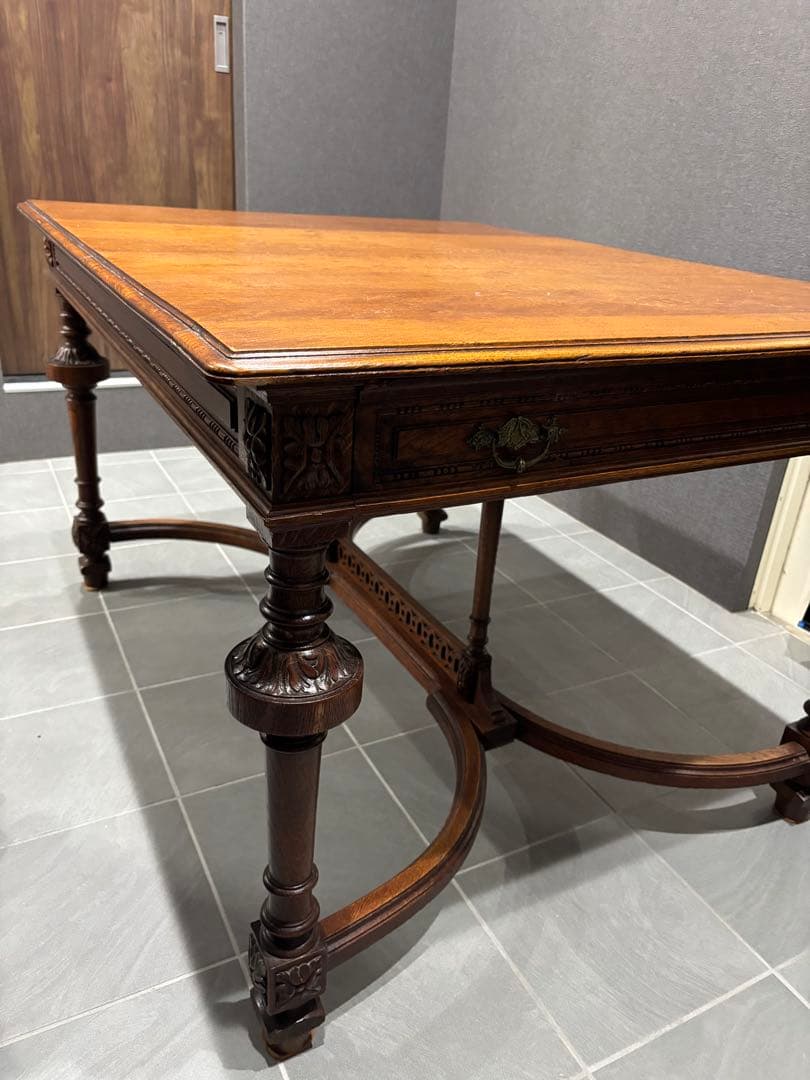 アンティーク　センターテーブル　オーク材テーブル