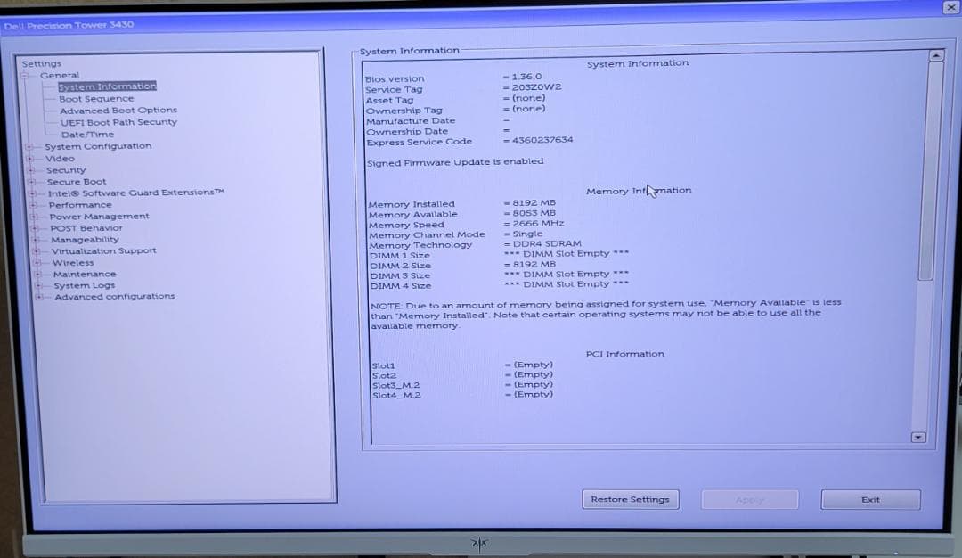 DELL Precision 3430 SFF／i5-8500／8GB-ジャンク