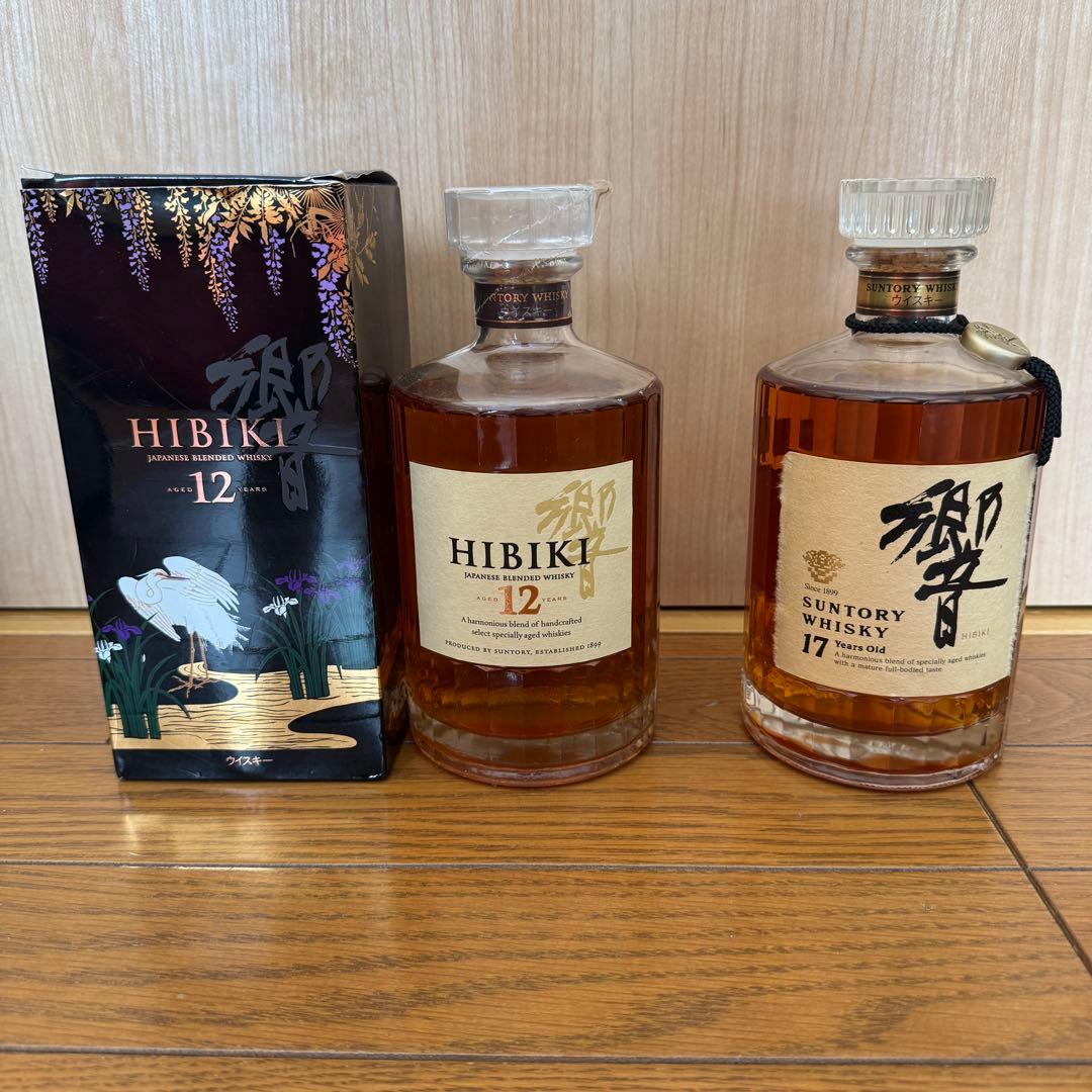 未開栓響12年意匠白鷺700ml キャップシール剥がれ響17年ゴールドラベル