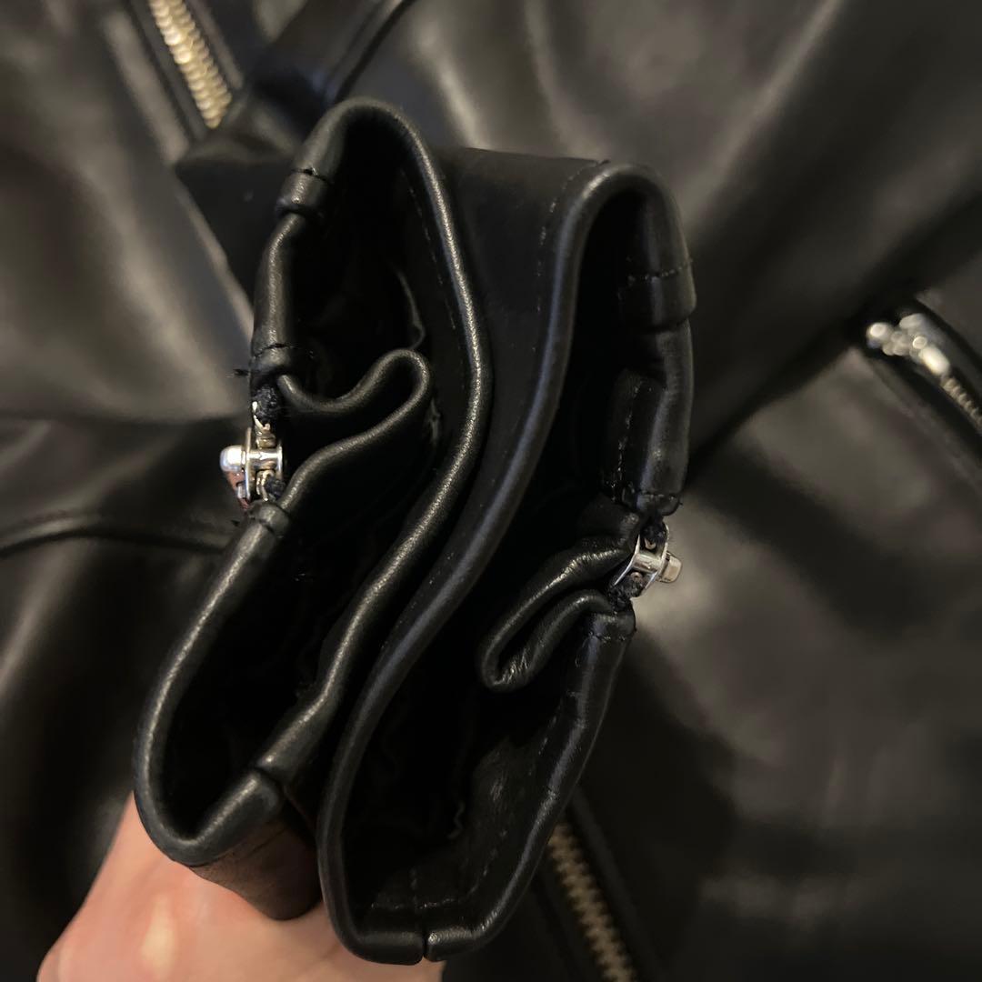 ハーレーダビットソン シングルライダース 牛革 ブラック　L