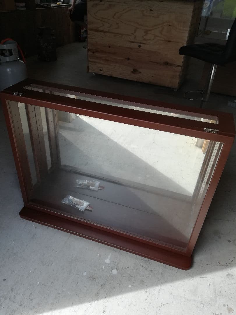 大きめ木製枠ケース　ショーケース店舗什器　送料込み