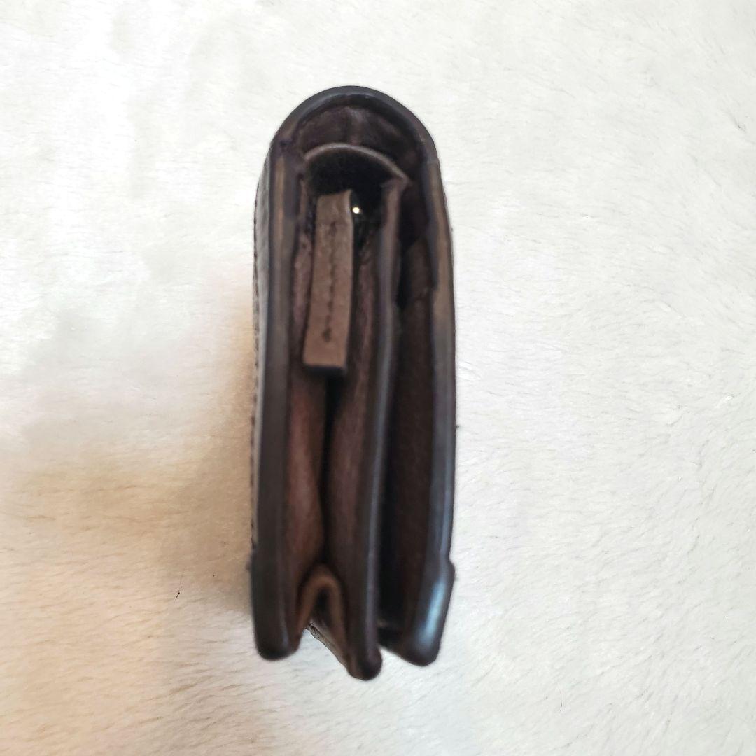 美品 グッチ シェリーライン オフディア 二つ折り財布 小銭入れ付き 茶