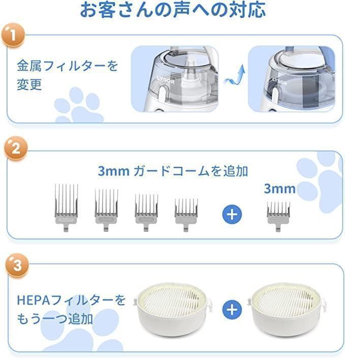 未使用✨️ グルーミング クリーナー 電動バリカン ペット用 抜け毛 犬 猫