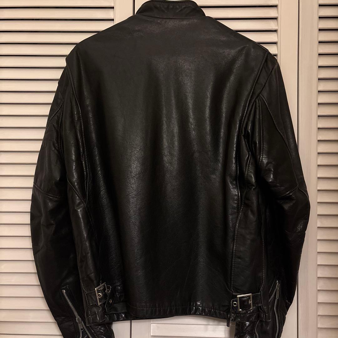 Schott 黒 レザー シングルライダースジャケット