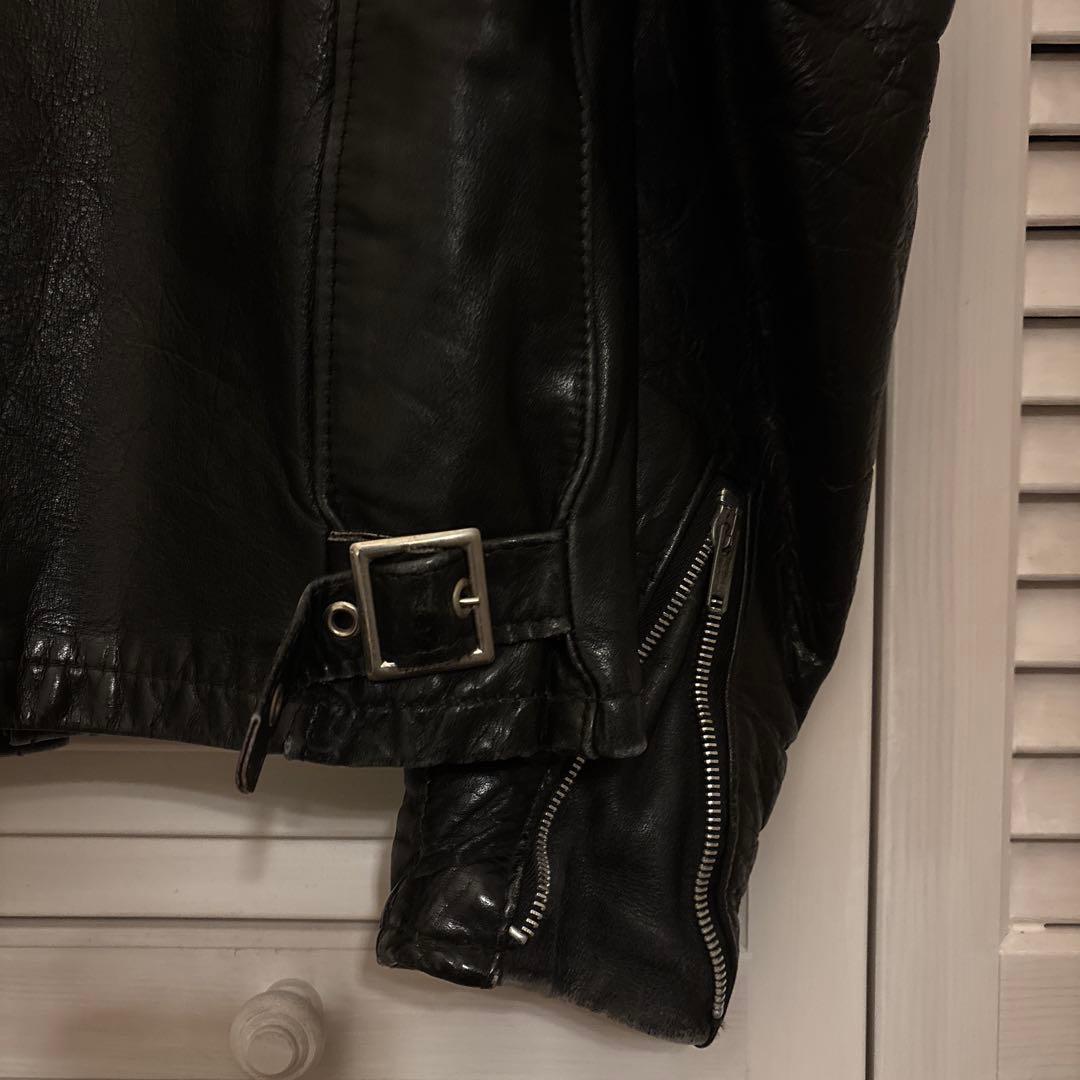 Schott 黒 レザー シングルライダースジャケット