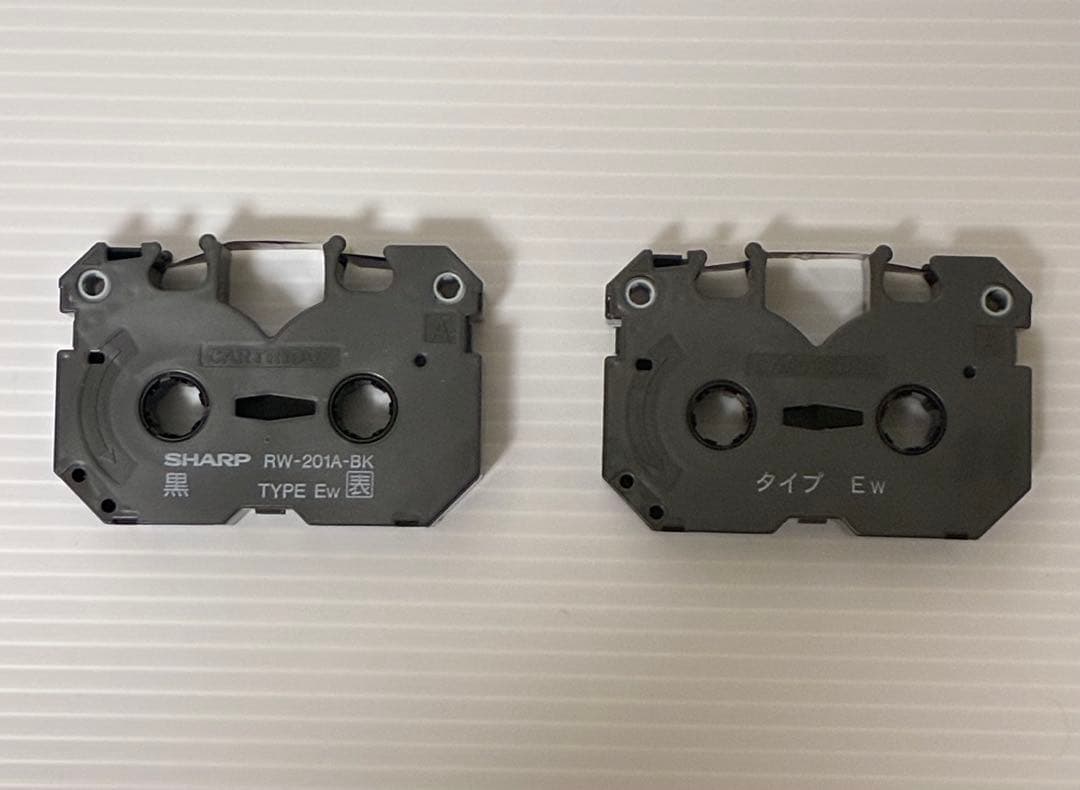SHARP RW-201A-BK(黒) タイプEW リボンカセット2個 おまけ付