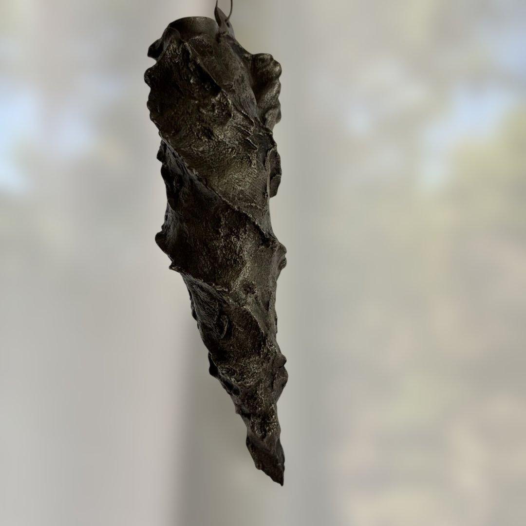 高岡銅器　ミノムシ　一輪挿し　いぶし銀