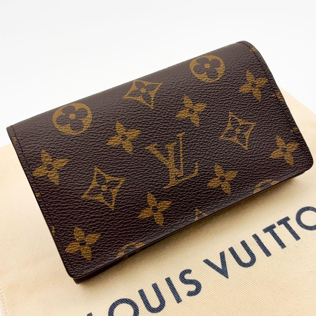 新型★特上美品★ルイヴィトン トレゾール モノグラム 二つ折り財布