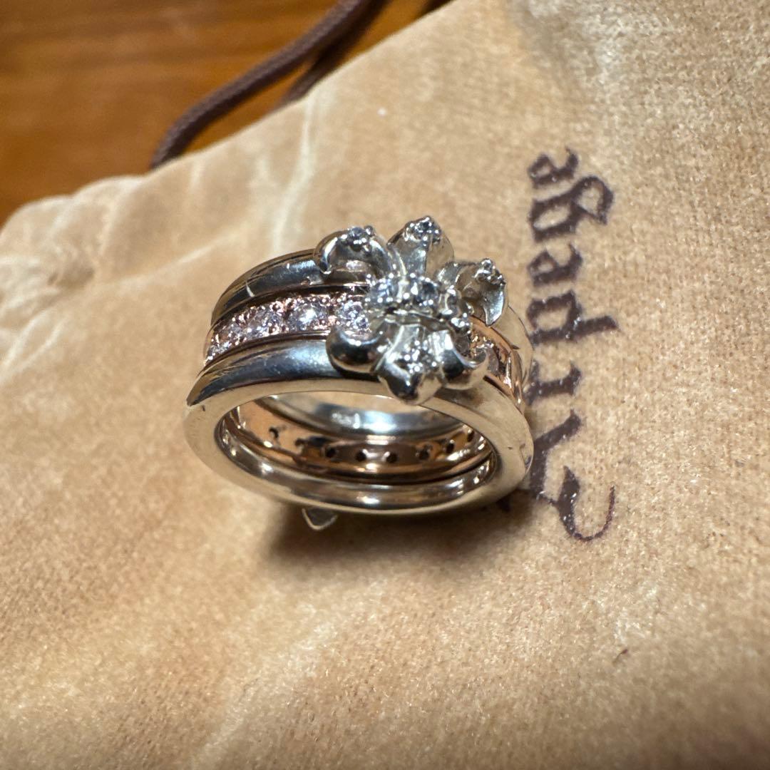 Arpege K10ピンクゴールド シルバー リング　美品希少入手困難品