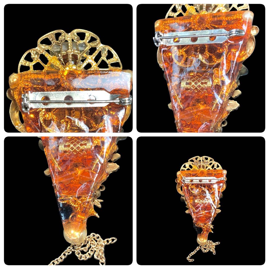 希少　CHANEL ヴィンテージ　ブローチ　パルファム　パール　エンジェル