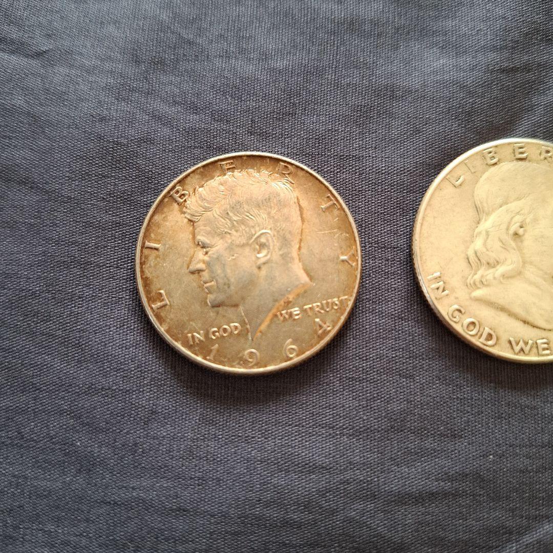 アメリカ、銀貨、ハーフドル銀貨3枚