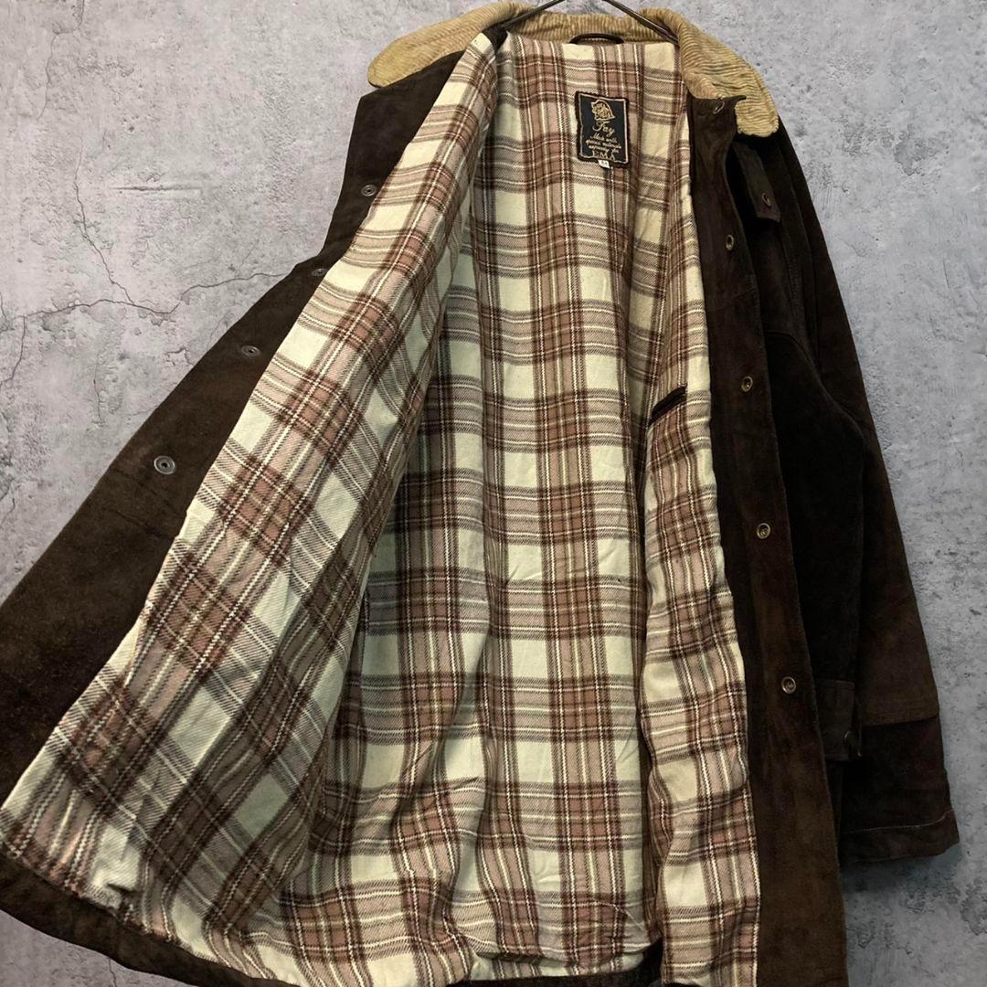 ☆ユーロ古着☆【ファイヤーマンジャケット 本革 スエード】メンズ2XL