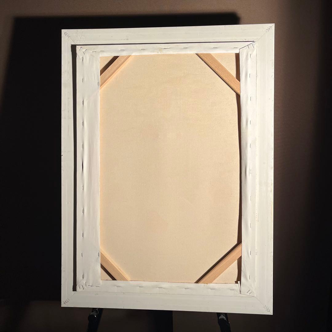 手書き油絵 ブグロー 天使と聖母絵画 額付き インテリア 油彩画