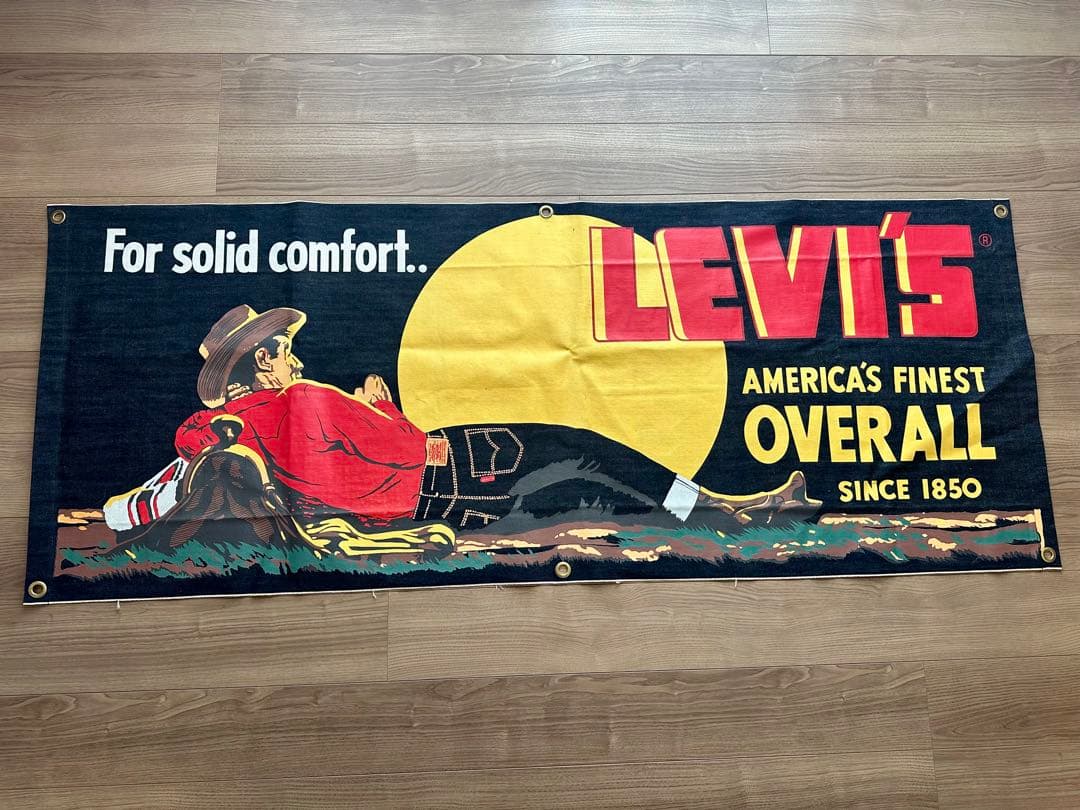 ⭐︎リーバイス特大 デニム バナー190×73cm 復刻 看板 ポスター 501⭐︎