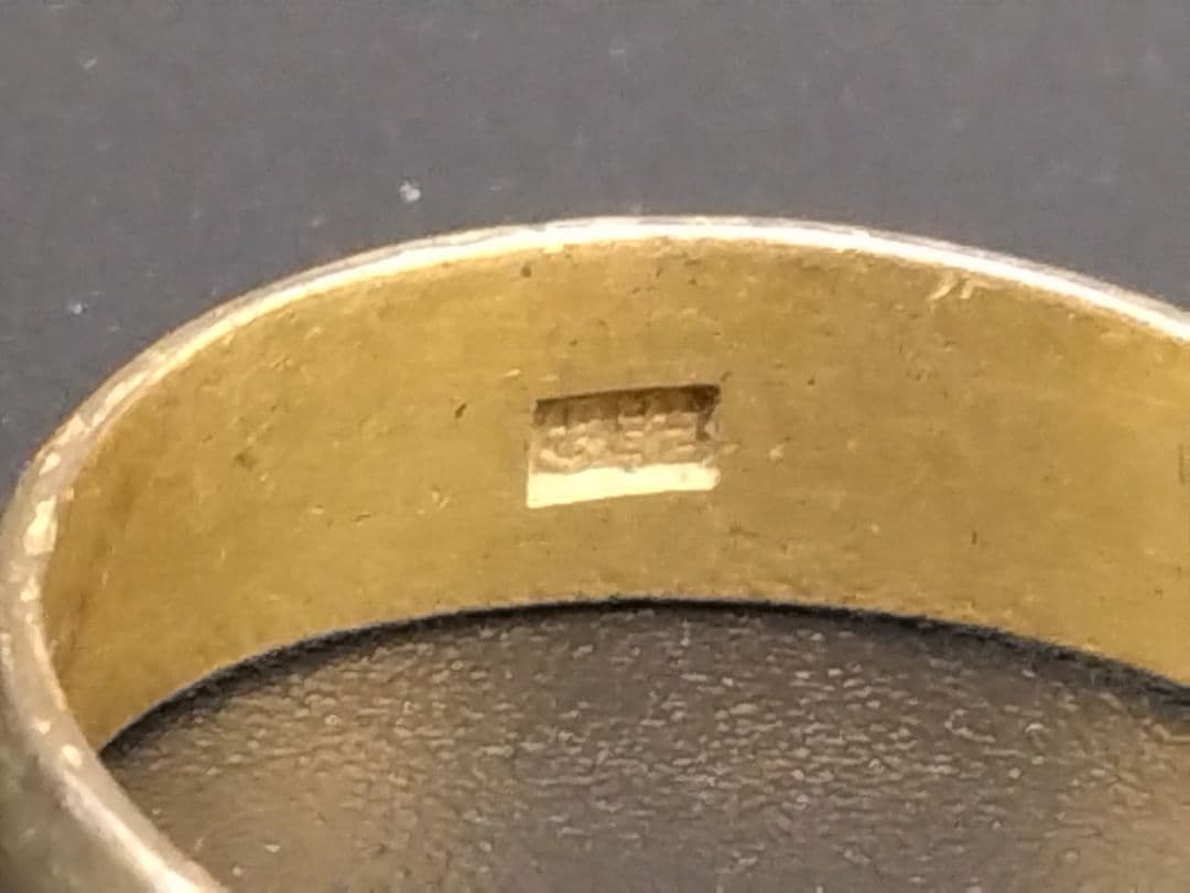 O*i様 【伝統工芸】日本 アンティーク 彫金 高彫 純銀 金張 指輪 ゴールド