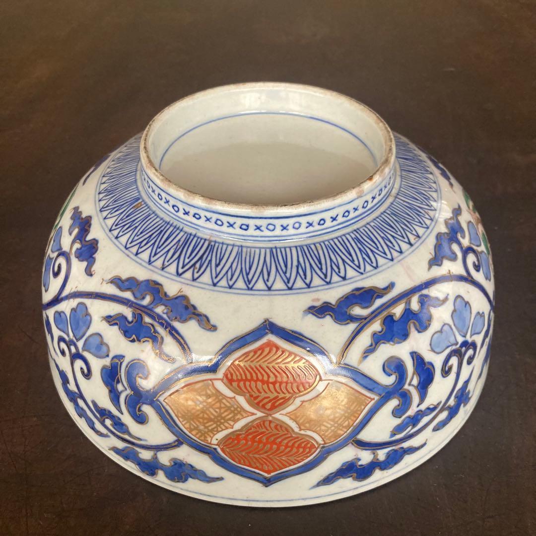 古伊万里　有田焼　鉢　深鉢　盛鉢　金彩　金蘭手　色鍋島　伊万里　骨董品　古美術