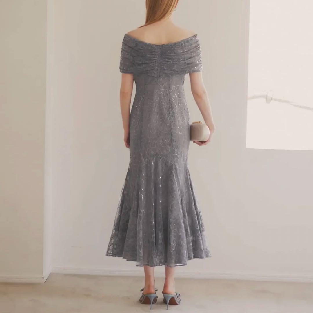 LEJA 新品タグ付き2WAYレース花柄オフショルダーマーメイドワンピースドレス