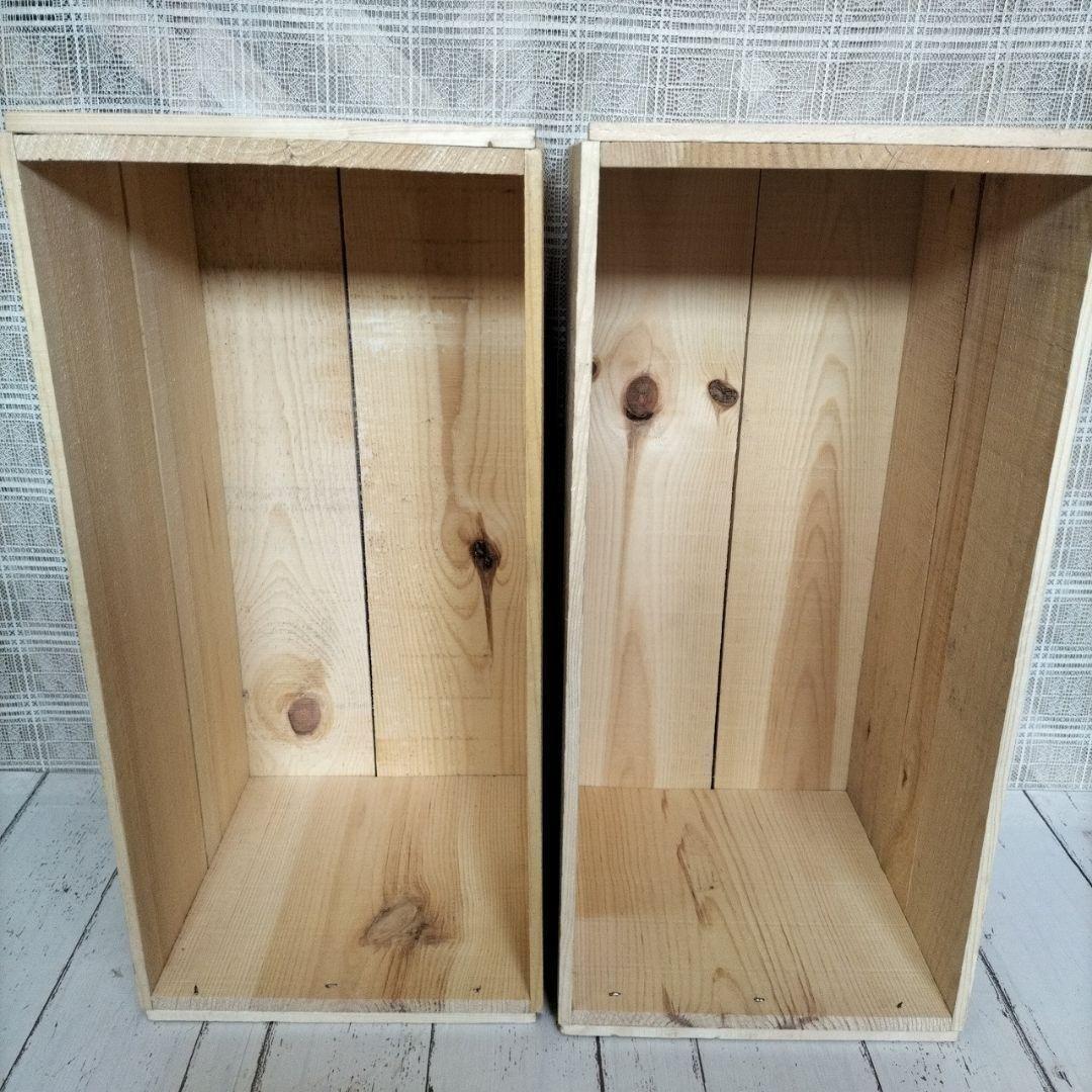 《持ち手有りんご箱》4箱セット★本棚 ボックス 棚 北欧 収納 インテリア 木箱