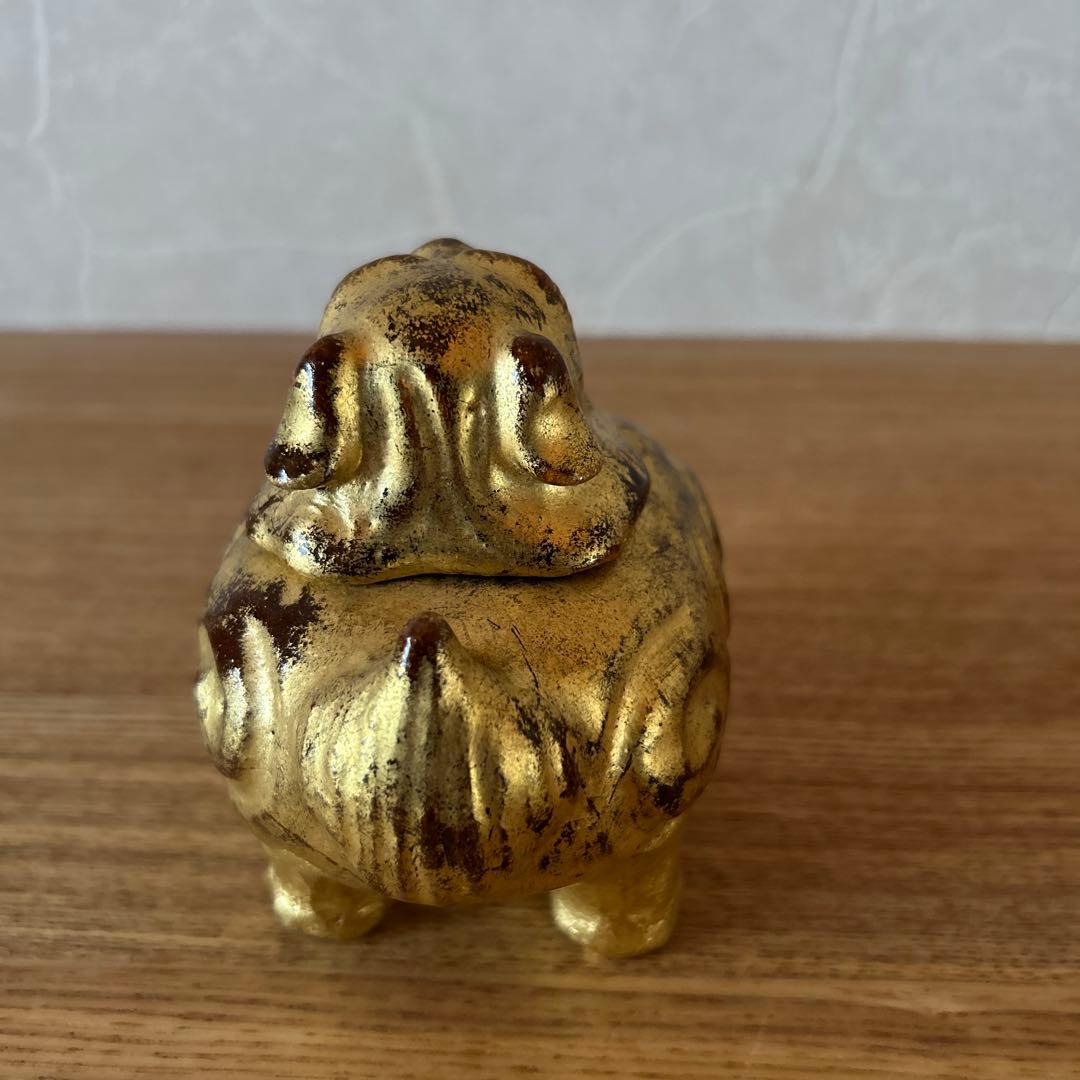 大樋長楽　金濁　向獅子香炉　茶道具