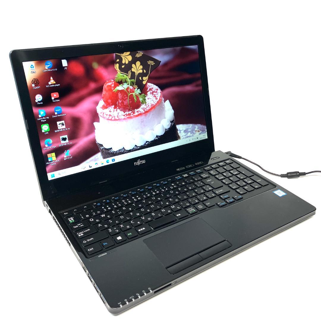 ♪仕事に趣味にサクサク快適♪上美品ブラック★ブルーレイ カメラ付きノートパソコン