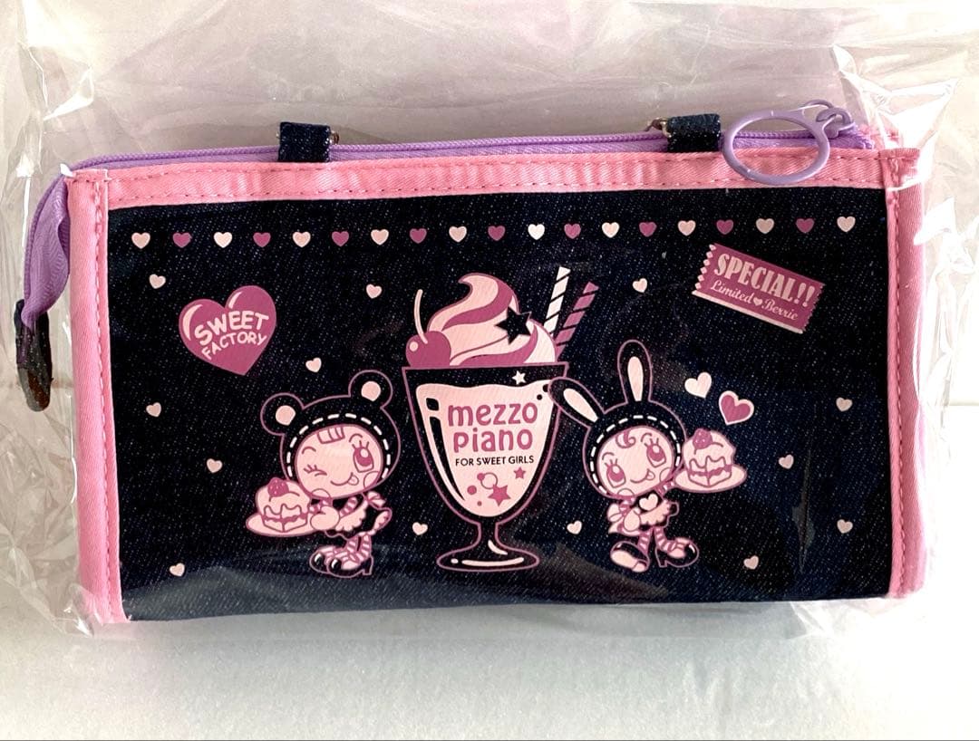 mezzo piano デニムポーチ　カードケース　タイルシールシール