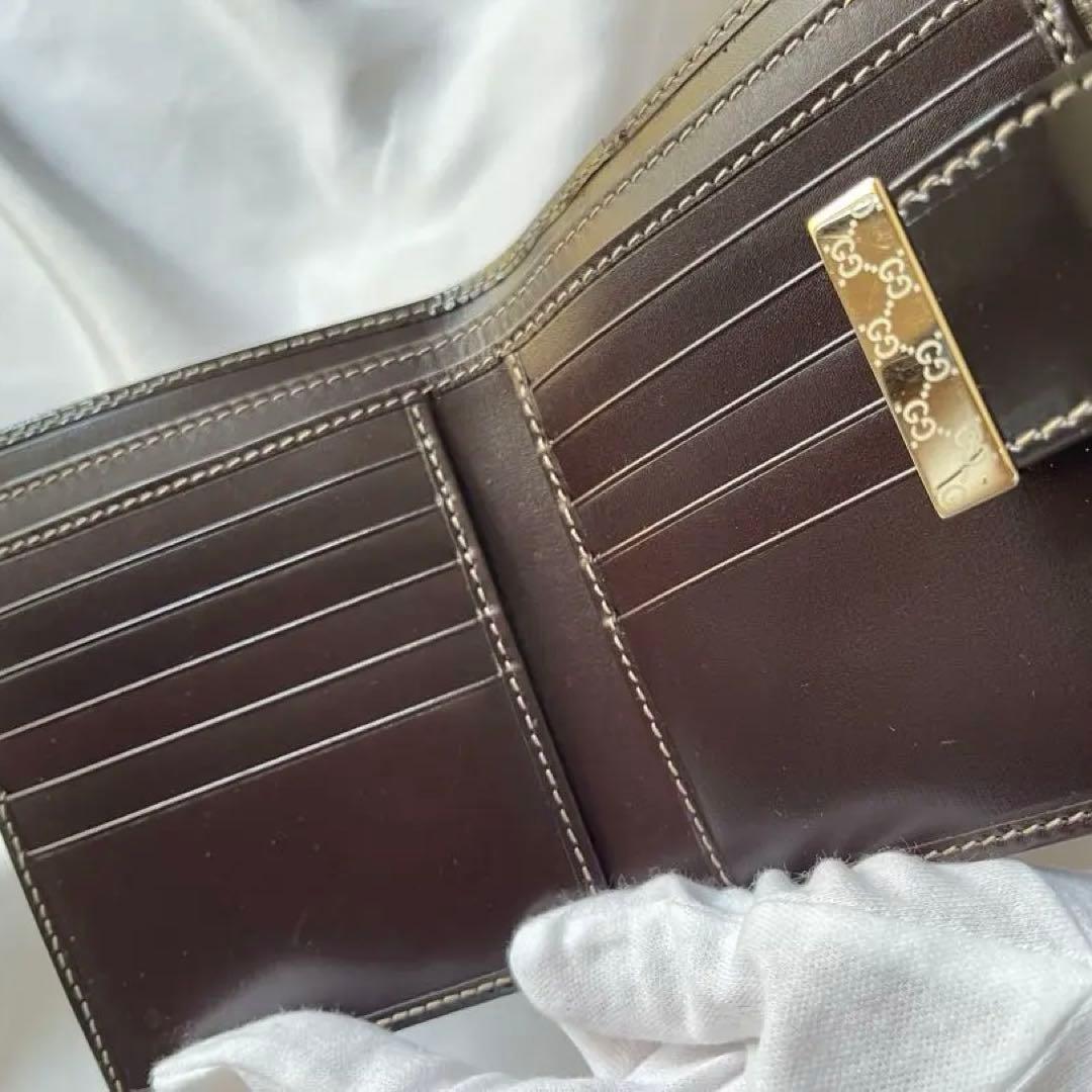 ユニタ★GUCCI GGパターン 二つ折り財布