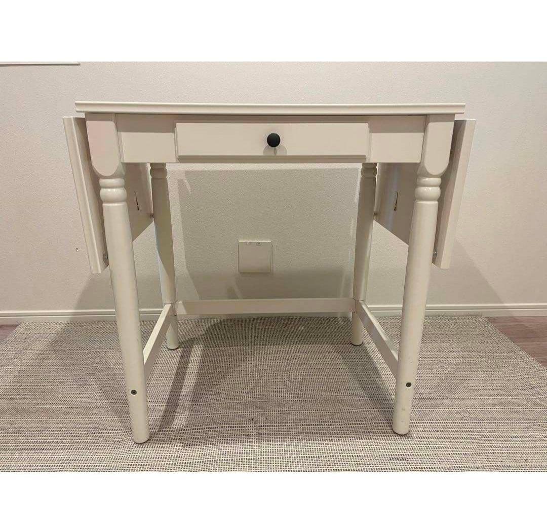 【すまいる】IKEA INGATORP インガートルプ　伸長式テーブル