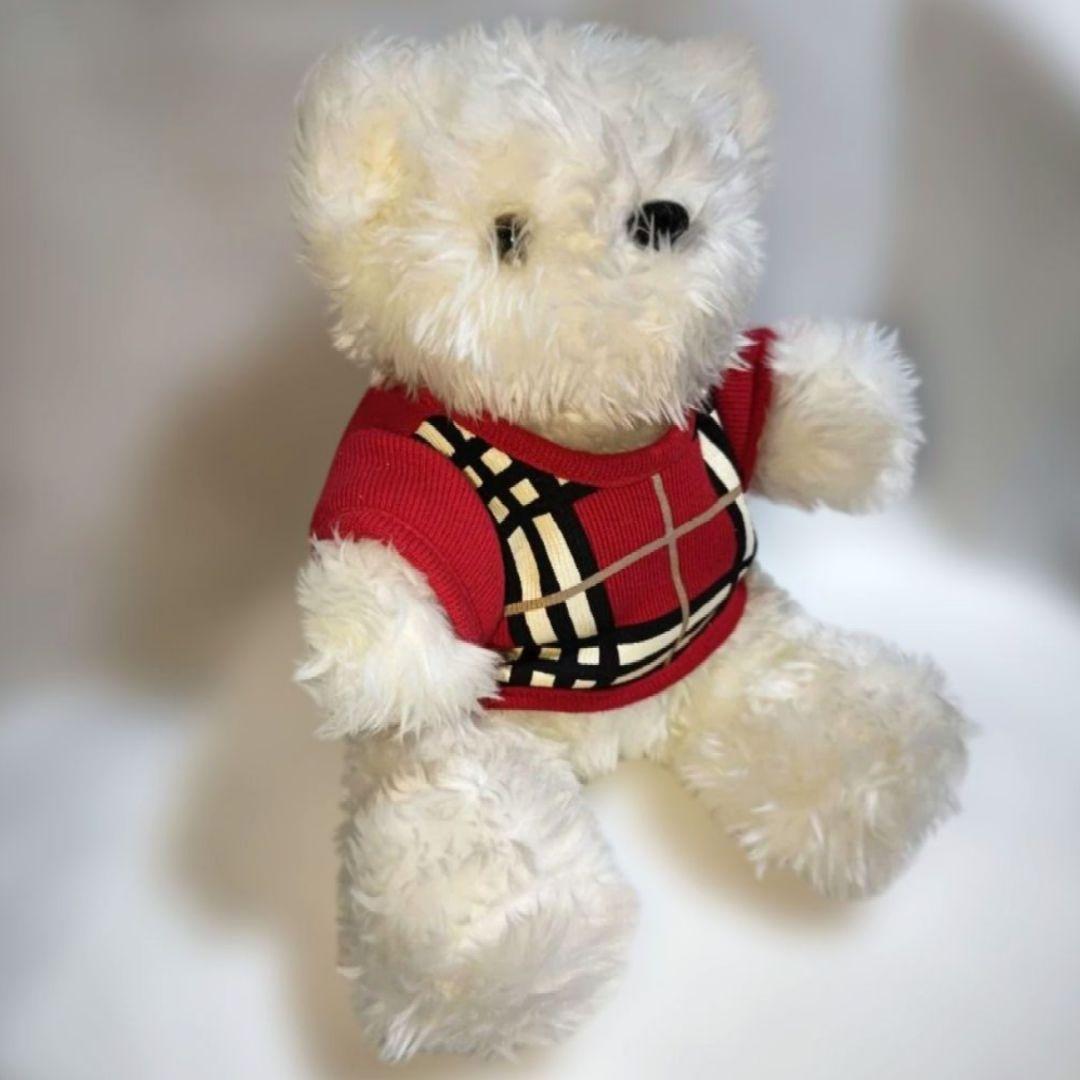 未使用　バーバリーテディベア専用箱付きアンティークノバチェック柄クマのぬいぐるみ