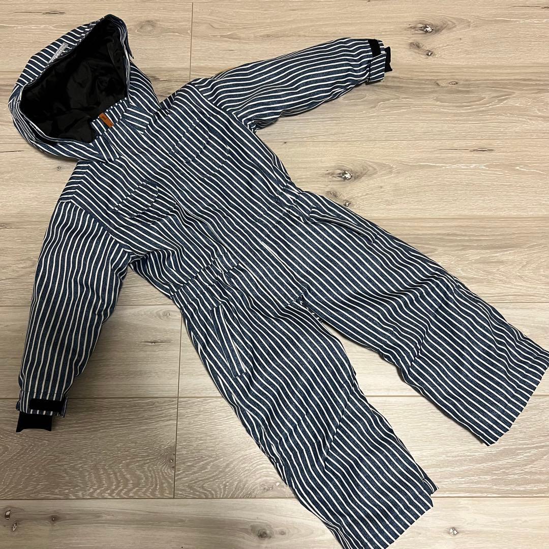 【美品】yuk ユック　スキーウェア　つなぎ　ヒッコリー　サイズ90 男の子