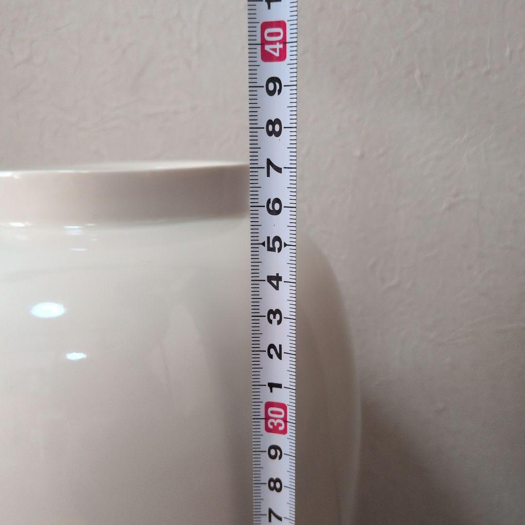 白磁面取壺　山本伸之　約37センチ